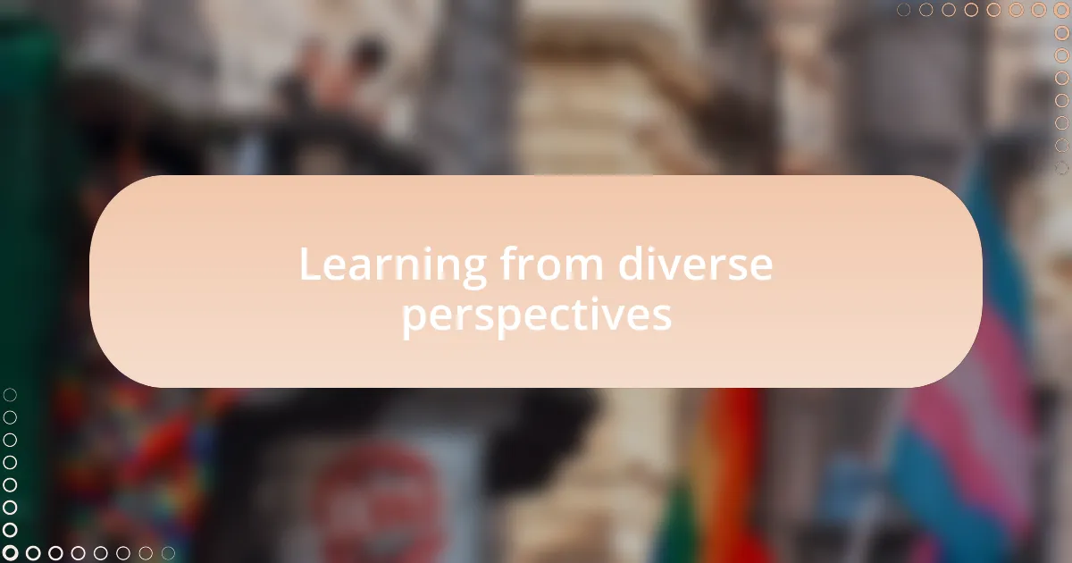 Learning from diverse perspectives